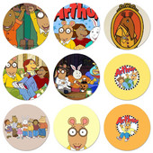 58 χιλιοστά Arthur Read Icons Καρφίτσες Διακοσμητικό σήμα Καρφίτσες Μεταλλικές κονκάρδες για διακόσμηση σακιδίων πλάτης