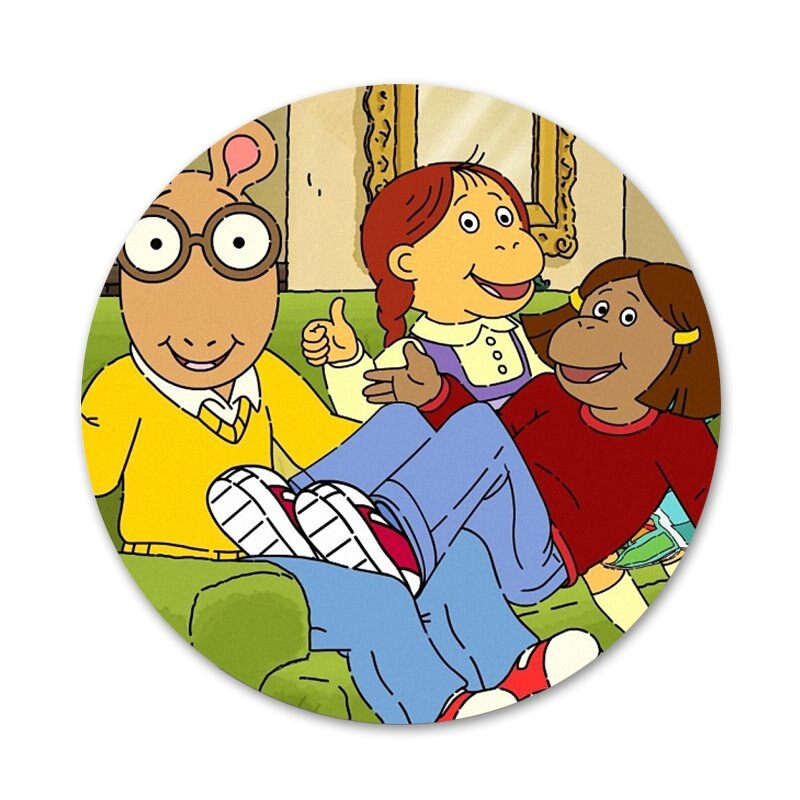 58 χιλιοστά Arthur Read Icons Καρφίτσες Διακοσμητικό σήμα Καρφίτσες Μεταλλικές κονκάρδες για διακόσμηση σακιδίων πλάτης