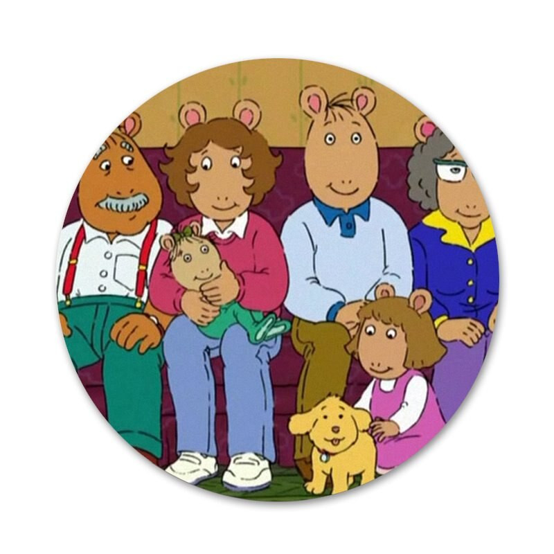 58 χιλιοστά Arthur Read Icons Καρφίτσες Διακοσμητικό σήμα Καρφίτσες Μεταλλικές κονκάρδες για διακόσμηση σακιδίων πλάτης