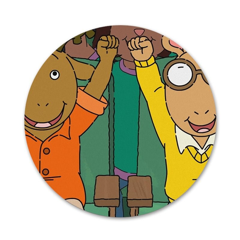 58 χιλιοστά Arthur Read Icons Καρφίτσες Διακοσμητικό σήμα Καρφίτσες Μεταλλικές κονκάρδες για διακόσμηση σακιδίων πλάτης