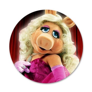 58 χιλιοστά The Muppets Miss Piggy Icons Pins Διακοσμητικό σήμα Καρφίτσες Μεταλλικές κονκάρδες για διακόσμηση σακιδίου