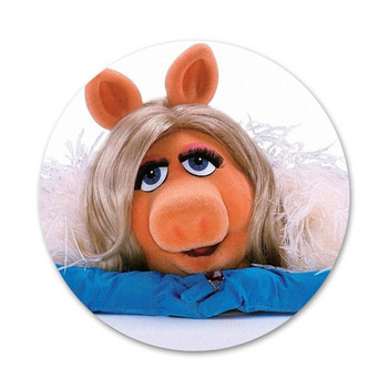 58 χιλιοστά The Muppets Miss Piggy Icons Pins Διακοσμητικό σήμα Καρφίτσες Μεταλλικές κονκάρδες για διακόσμηση σακιδίου
