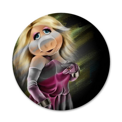 58 χιλιοστά The Muppets Miss Piggy Icons Pins Διακοσμητικό σήμα Καρφίτσες Μεταλλικές κονκάρδες για διακόσμηση σακιδίου