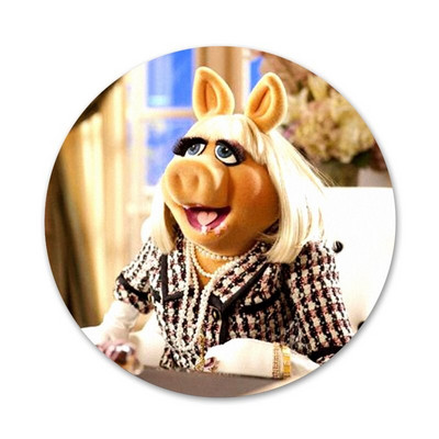 58 χιλιοστά The Muppets Miss Piggy Icons Pins Διακοσμητικό σήμα Καρφίτσες Μεταλλικές κονκάρδες για διακόσμηση σακιδίου