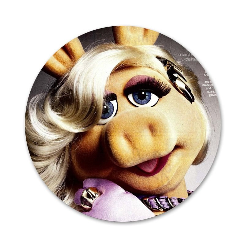 58 χιλιοστά The Muppets Miss Piggy Icons Pins Διακοσμητικό σήμα Καρφίτσες Μεταλλικές κονκάρδες για διακόσμηση σακιδίου