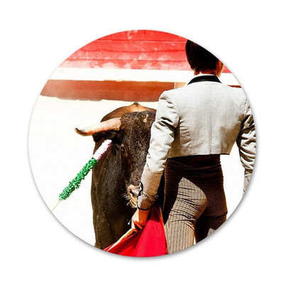 Borbe bikova španjolske borbe s bikovima Ikone uzorka Igle Značke Ukrasni broševi Metalne značke za ukrašavanje ruksaka 58 mm