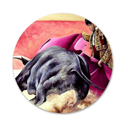 Borbe bikova španjolske borbe s bikovima Ikone uzorka Igle Značke Ukrasni broševi Metalne značke za ukrašavanje ruksaka 58 mm