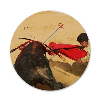 Borbe bikova španjolske borbe s bikovima Ikone uzorka Igle Značke Ukrasni broševi Metalne značke za ukrašavanje ruksaka 58 mm