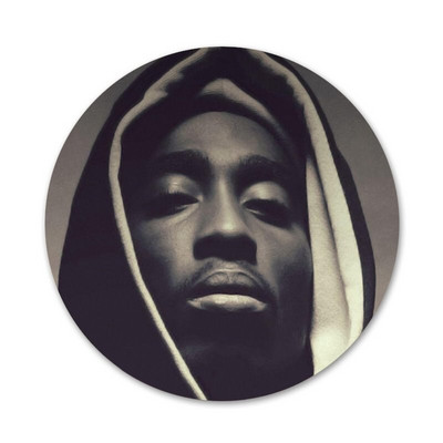 58mm 2pac Tupac Icons Pins Διακοσμητικά σήματα Καρφίτσες Μεταλλικά Σήματα για Ρούχα Διακόσμηση σακιδίου πλάτης