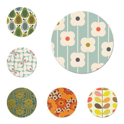 Orla Kiely Art Badge Καρφίτσα Αξεσουάρ καρφίτσας για ρούχα Δώρο Δώρο Σακίδιο πλάτης