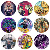 58mm Bizarre Adventure JoJo Anime Icons Pins Insignă Decorare Broșe Insigne metalice pentru haine Rucsac Decorare