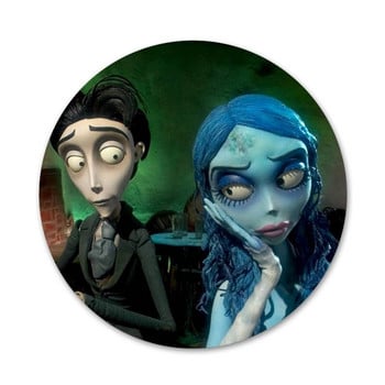 Tim Burtons Corpse Bride Painted Icons Καρφίτσες Διακοσμητικό σήμα Καρφίτσες Μεταλλικές κονκάρδες για ρούχα Διακόσμηση σακιδίου πλάτης