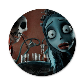 Tim Burtons Corpse Bride Painted Icons Καρφίτσες Διακοσμητικό σήμα Καρφίτσες Μεταλλικές κονκάρδες για ρούχα Διακόσμηση σακιδίου πλάτης