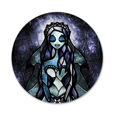 Tim Burtoni surnukeha pruudi maalitud ikoonid nööpnõelad märgi kaunistus prossid metallist märgid riiete jaoks seljakoti kaunistus