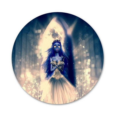 Tim Burtoni surnukeha pruudi maalitud ikoonid nööpnõelad märgi kaunistus prossid metallist märgid riiete jaoks seljakoti kaunistus