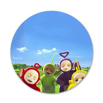 teletubbies Εικονίδια Καρφίτσες Διακοσμητικό σήμα Καρφίτσες Μεταλλικές κονκάρδες για ρούχα Διακόσμηση σακιδίου πλάτης 58mm