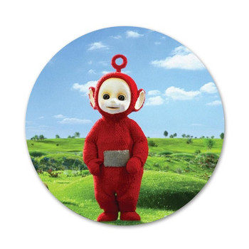 teletubbies Εικονίδια Καρφίτσες Διακοσμητικό σήμα Καρφίτσες Μεταλλικές κονκάρδες για ρούχα Διακόσμηση σακιδίου πλάτης 58mm