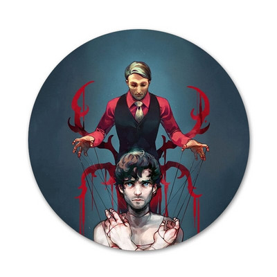 58 mm Hannibal eat the rude Ikone Igle Dekoracija znački Broševi Metalne značke za dekoraciju ruksaka