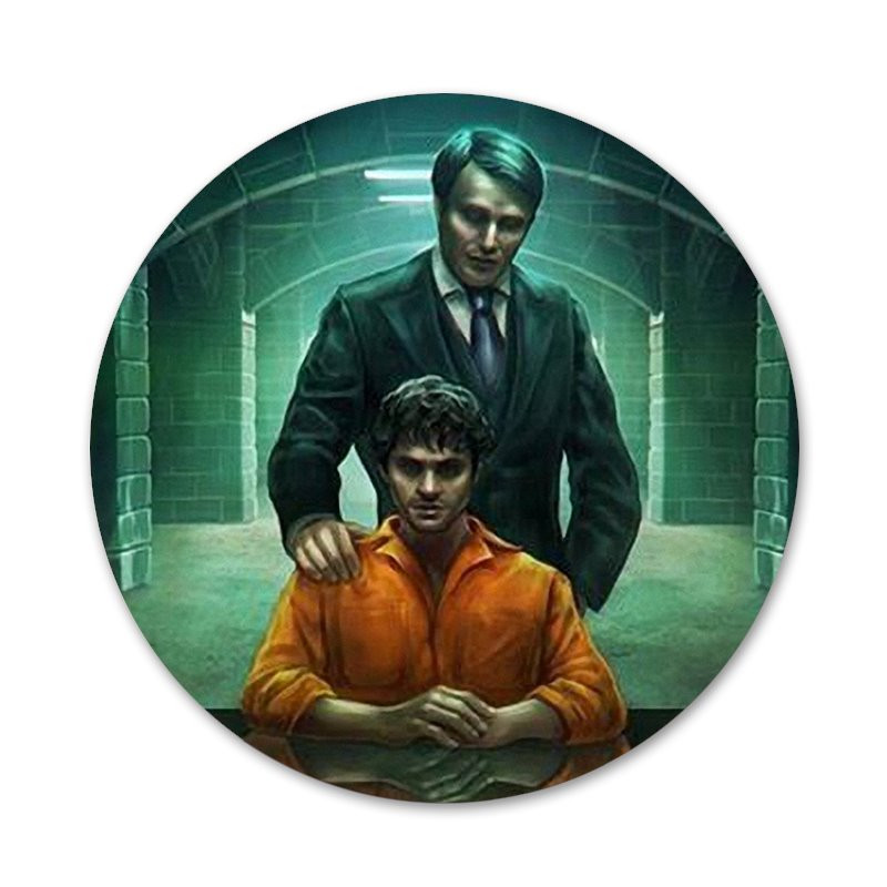 58 mm Hannibal eat the rude Ikone Igle Dekoracija znački Broševi Metalne značke za dekoraciju ruksaka