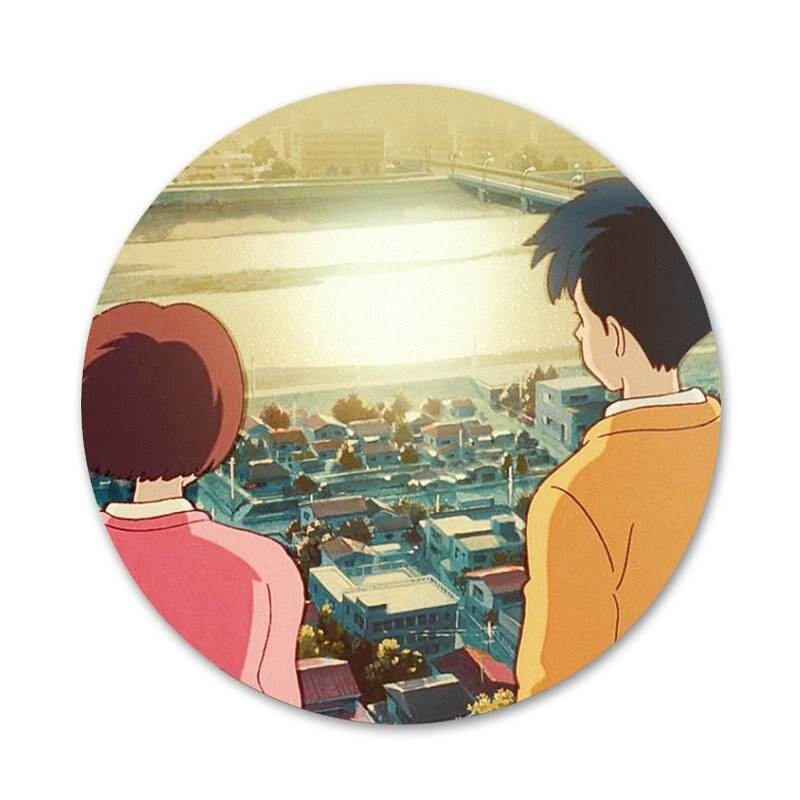 Crtić Šapat srca Ikone Igle Dekoracija znački Broševi Metalne značke za odjeću Dekoracija ruksaka 58 mm