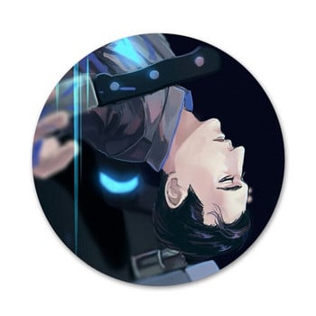 58 χιλιοστά Detroit Become Human RK800 Icons Καρφίτσες Διακοσμητικό σήμα Καρφίτσες Μεταλλικές κονκάρδες για ρούχα Διακόσμηση σακιδίου πλάτης