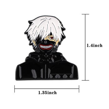 E3714 Ιαπωνικά σήματα Anime Cute Manga Tokyo Ghoul Καρφίτσα με σμάλτο καρφίτσα για ρούχα Καρφίτσες για πέτο Δώρα κοσμήματα Αξεσουάρ σακιδίων πλάτης