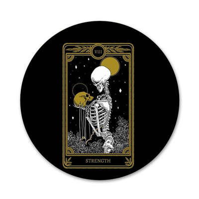 lahe kaart must Saialill Tarot Ikoonid Pins Märgi Kaunistus Prossid Metallist Märgid Seljakoti Kaunistamiseks 58mm