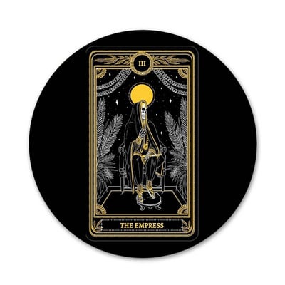 lahe kaart must Saialill Tarot Ikoonid Pins Märgi Kaunistus Prossid Metallist Märgid Seljakoti Kaunistamiseks 58mm