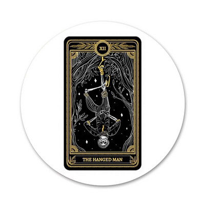 lahe kaart must Saialill Tarot Ikoonid Pins Märgi Kaunistus Prossid Metallist Märgid Seljakoti Kaunistamiseks 58mm