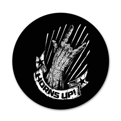 Rock roll lubanja Ikone Igle Dekoracija znački Broševi Metalne značke za odjeću Dekoracija ruksaka 58 mm