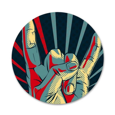 Rock roll lubanja Ikone Igle Dekoracija znački Broševi Metalne značke za odjeću Dekoracija ruksaka 58 mm