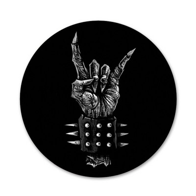 Rock roll lubanja Ikone Igle Dekoracija znački Broševi Metalne značke za odjeću Dekoracija ruksaka 58 mm