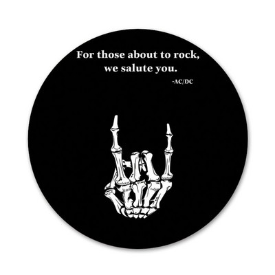 Rock roll lubanja Ikone Igle Dekoracija znački Broševi Metalne značke za odjeću Dekoracija ruksaka 58 mm