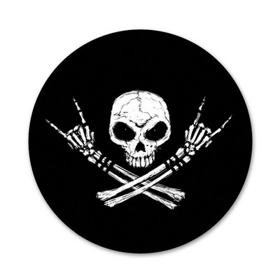 Rock roll lubanja Ikone Igle Dekoracija znački Broševi Metalne značke za odjeću Dekoracija ruksaka 58 mm