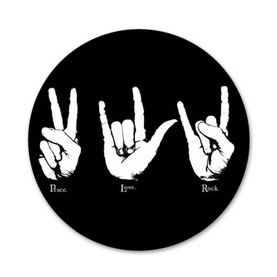 Rock roll lubanja Ikone Igle Dekoracija znački Broševi Metalne značke za odjeću Dekoracija ruksaka 58 mm