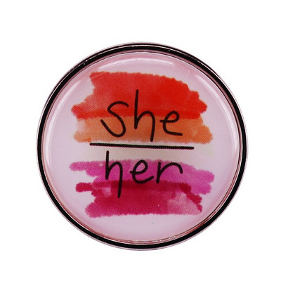 C2113 LGBT uhkuse lipp emailnõel Vikerkaar pross Ehted She They She Asesõna rinnanõelad