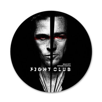 Филмов плакат Fight Club Икони Игли Значка Декорация Брошки Метални значки За дрехи Декорация на раница 58 мм