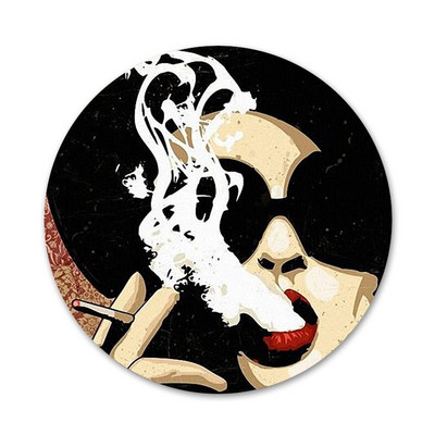 Kovos klubo filmo plakatas Piktogramos Smeigtukai Ženkliuko puošimas Sagės Metaliniai ženkleliai drabužiams Kuprinės puošimas 58mm