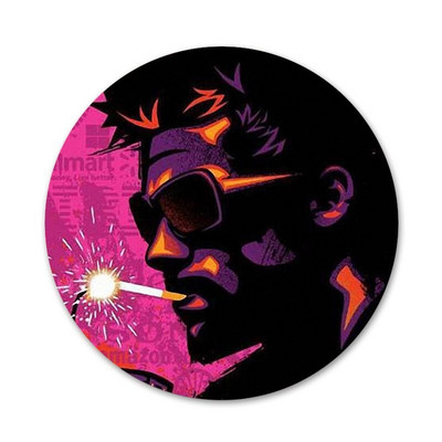 Kovos klubo filmo plakatas Piktogramos Smeigtukai Ženkliuko puošimas Sagės Metaliniai ženkleliai drabužiams Kuprinės puošimas 58mm