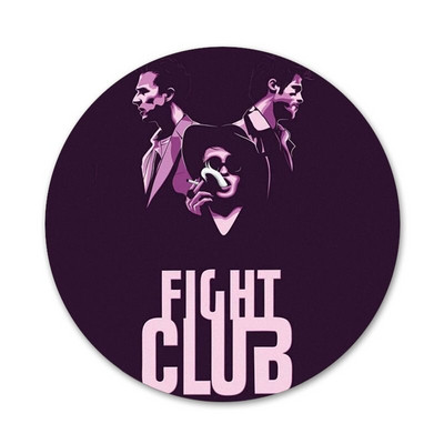 Kovos klubo filmo plakatas Piktogramos Smeigtukai Ženkliuko puošimas Sagės Metaliniai ženkleliai drabužiams Kuprinės puošimas 58mm