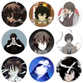 58 χιλιοστά Anime Bungou Stray Dogs Dazai Osamu Badge καρφίτσα καρφίτσα Αξεσουάρ για ρούχα Δώρο διακόσμηση σακιδίου πλάτης