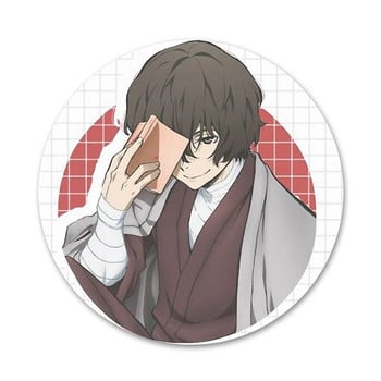 58 мм аниме Bungou бездомни кучета Dazai Osamu значка брошка игла аксесоари за дрехи раница декорация подарък