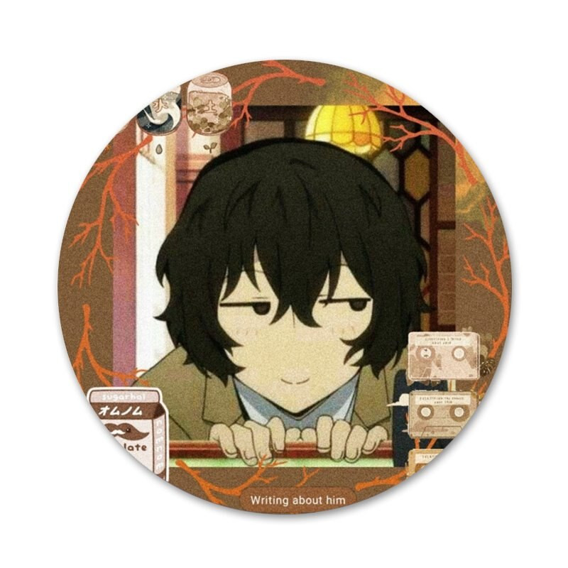58 χιλιοστά Anime Bungou Stray Dogs Dazai Osamu Badge καρφίτσα καρφίτσα Αξεσουάρ για ρούχα Δώρο διακόσμηση σακιδίου πλάτης