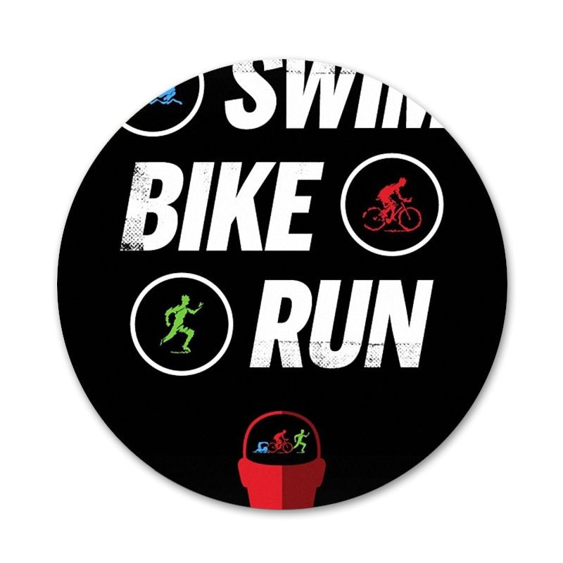 Ironmani triatloni armastusmärk prossnõel Aksessuaarid riiete jaoks Seljakoti kaunistus kingitus