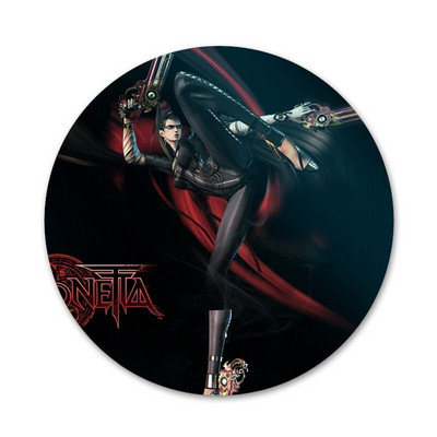 „Bayonetta“ vaizdo žaidimų piktogramos Smeigtukai Ženkliuko dekoravimas Sagės Metaliniai ženkleliai kuprinei papuošti 58 mm