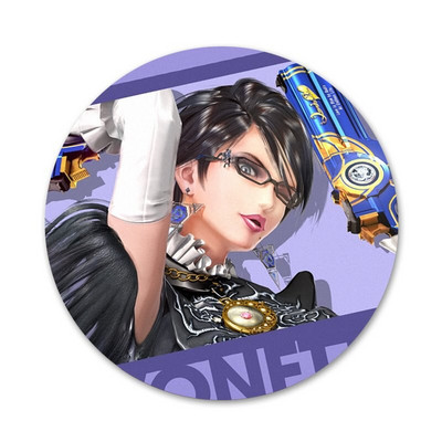 „Bayonetta“ vaizdo žaidimų piktogramos Smeigtukai Ženkliuko dekoravimas Sagės Metaliniai ženkleliai kuprinei papuošti 58 mm