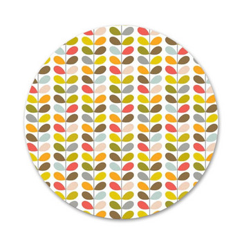 Multi Stem Orla Kiely Folio Icons Pins Декорация на значки Брошки Метални значки за дрехи Декорация на раница 58 мм