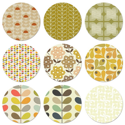 Multi Stem Orla Kiely Folio Icons Pins Διακοσμητικό σήμα Καρφίτσες Μεταλλικές κονκάρδες για ρούχα Διακόσμηση σακιδίου πλάτης 58mm