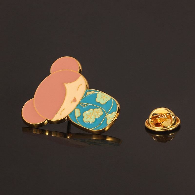 Uus tüdruku sõrm kui süda pross reväär jakk Teksasärk Meeste ja naiste rõivad Aksessuaarid Nuku pross