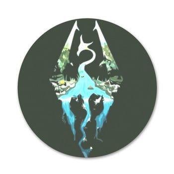 Skyrim Logo Badge Καρφίτσα Αξεσουάρ καρφίτσας για Ρούχα Δώρο Δώρο Σακίδιο πλάτης